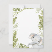 サファリワイルドワンウォーターカラー誕生日 招待状 (裏面)