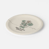 サファリワイルドワンキリン動物誕生日 ペーパープレート (アングル)