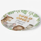 サファリワイルドワンツツインズ1st誕生日 ペーパープレート (アングル)