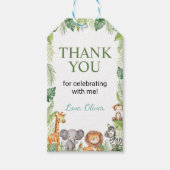 サファリワイルドワンバースデーパーティーありがとうラベル ギフトタグ (正面)