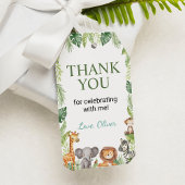 サファリワイルドワンバースデーパーティーありがとうラベル ギフトタグ