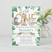 サファリワイルドワンバースデーパーティーへの招待 招待状 (スタンド正面)