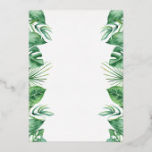 サファリワイルドワンバースデーパーティーゴールド実在フォイルインヴィ 箔招待状 (裏面)