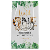 サファリワイルドワンバースデーパーティースモール抱き枕 スモールペーパーバッグ (正面)