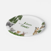 サファリワイルドワンバースデーパーティー紙プレート ペーパープレート (アングル)