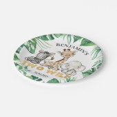 サファリワイルドワンバースデーパーティー紙プレート ペーパープレート (アングル)