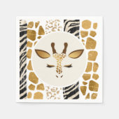 サファリワイルドワンバースデーパーティー スタンダードカクテルナプキン (正面)