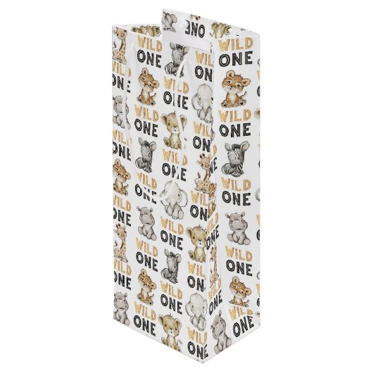 サファリワイルドワンバースデーパーティー ワインギフトバッグ (裏面アングル)