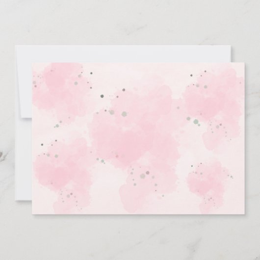 サファリワイルドワンピンクフローラforガール誕生日 招待状 (裏面)