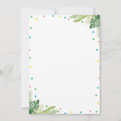 サファリワイルドワンファースト誕生日招待状 招待状 (裏面)