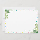 サファリワイルドワンファースト誕生日招待状 招待状 (裏面)