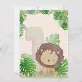 サファリワイルドワンファースト誕生日 招待状 (裏面)