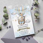 サファリワイルドワンホットエアバルーンバースデーパーティー 招待状