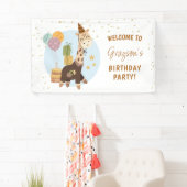 サファリワイルドワンボーイ誕生日へようこそ 横断幕 (インサイチュ)