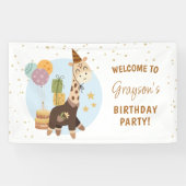 サファリワイルドワンボーイ誕生日へようこそ 横断幕 (横)