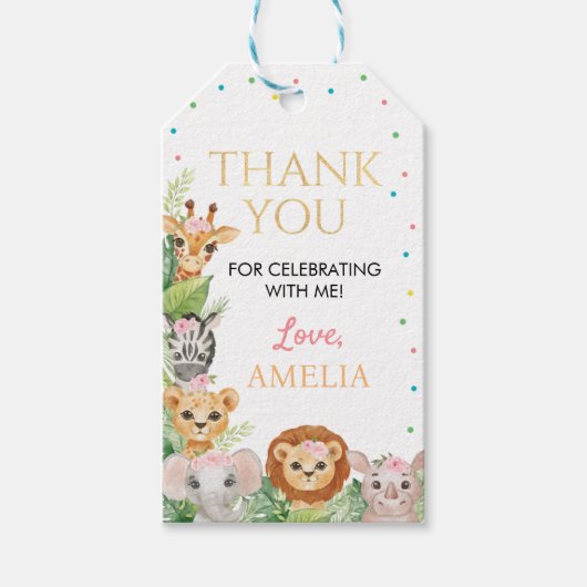 サファリワイルドワンメッセージカード ギフトタグ (正面)