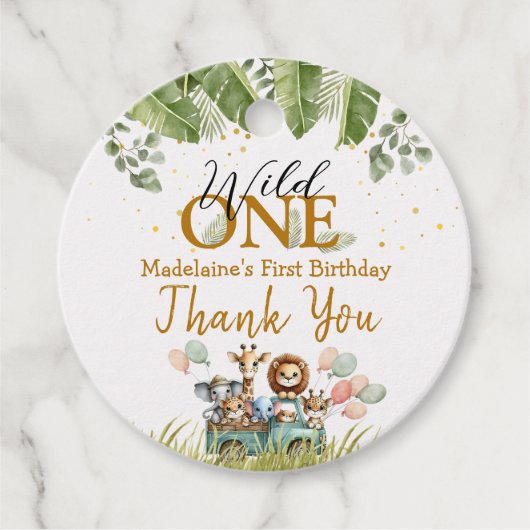 サファリワイルドワン誕生日ありがとう フェイバータグ (正面)