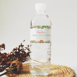 サファリワイルドワン誕生日ウォーターボトルラベル ペットボトルラベル