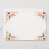 サファリワイルドワン誕生日招待状ボホワイルドワン 招待状 (裏面)