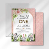 サファリワイルドワン誕生日招待状 招待状