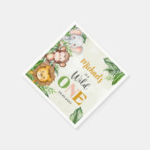 サファリワイルドワン誕生日 スタンダードカクテルナプキン (角)