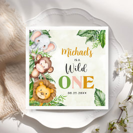 サファリワイルドワン誕生日 スタンダードカクテルナプキン