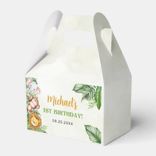 サファリワイルドワン誕生日 フェイバーボックス (正面サイド)