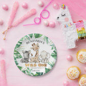 サファリワイルドワン誕生日 ペーパープレート (パーティー)