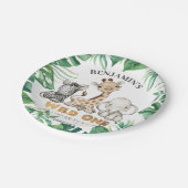 サファリワイルドワン誕生日 ペーパープレート (アングル)