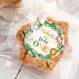 サファリワイルドワン誕生日 ラウンドシール