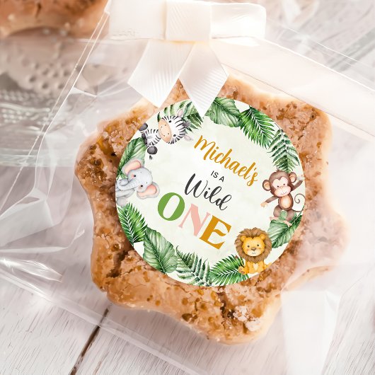 サファリワイルドワン誕生日 ラウンドシール