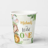 サファリワイルドワン誕生日 紙コップ (正面)