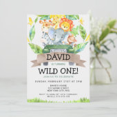 サファリワイルドワン1歳の誕生日パーティー 招待状 (スタンド正面)