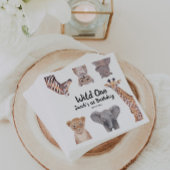 サファリワイルドワン1歳の誕生日ボーイ スタンダードカクテルナプキン