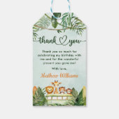 サファリワイルドワン1歳の誕生日 ギフトタグ (裏面)