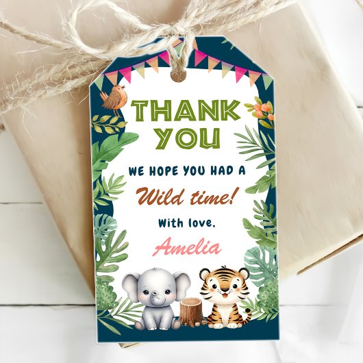 サファリワイルドワン1歳の誕生日 ギフトタグ