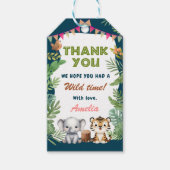 サファリワイルドワン1歳の誕生日 ギフトタグ (正面)