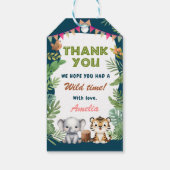 サファリワイルドワン1歳の誕生日 ギフトタグ (裏面)