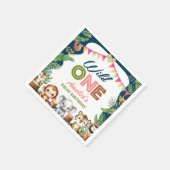 サファリワイルドワン1歳の誕生日 スタンダードカクテルナプキン (角)