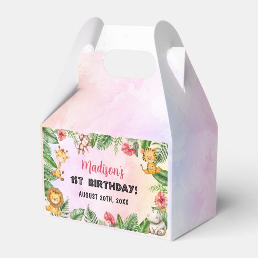 サファリワイルドワン1歳の誕生日 フェイバーボックス (正面サイド)