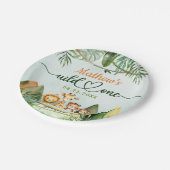 サファリワイルドワン1歳の誕生日 ペーパープレート (アングル)