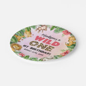 サファリワイルドワン1歳の誕生日 ペーパープレート (アングル)