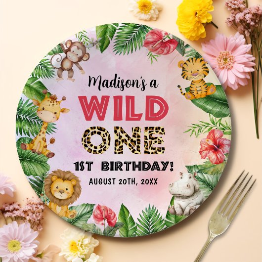 サファリワイルドワン1歳の誕生日 ペーパープレート