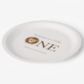 サファリワイルドワン1歳の誕生日 ペーパープレート (アングル)