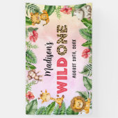 サファリワイルドワン1歳の誕生日 横断幕 (縦)