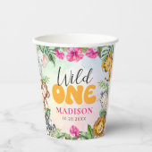 サファリワイルドワン1stガール誕生日 紙コップ (正面)