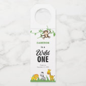 サファリワイルドワン1st誕生日かわいいかわいいカスタム ボトルネックタグ (正面)