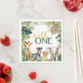 サファリワイルドワン1st誕生日パーティーナプキン スタンダードカクテルナプキン (インサイチュ)