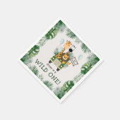 サファリワイルドワン1st誕生日パーティーペーパーナプキン スタンダードカクテルナプキン (角)