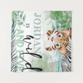 サファリワイルド5t誕生日ライオンタペストリパーソナライズされたー タペストリー (正面(横))